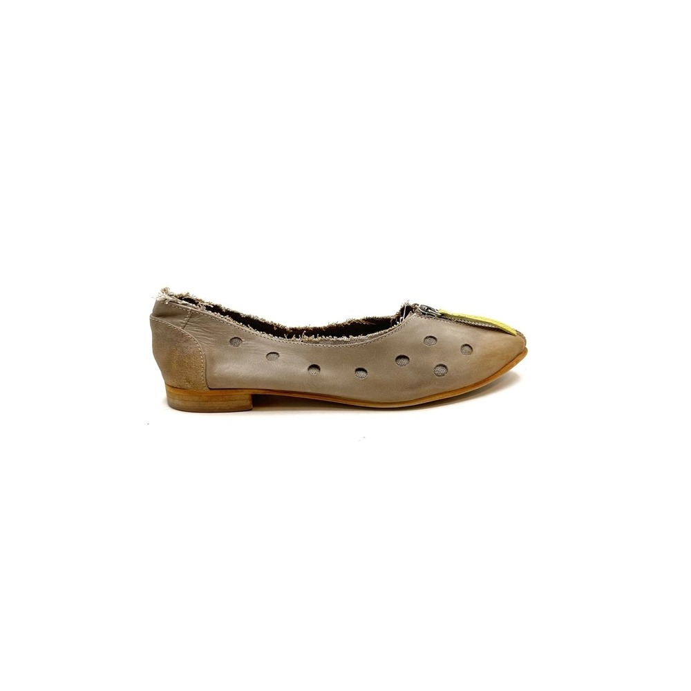 Papucei | Leather Pointed Zip Toe Ballet‎ Flats Size 38